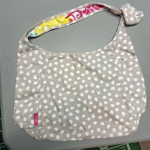 Thirty-One Beige Polka Dot Shoulder Bag